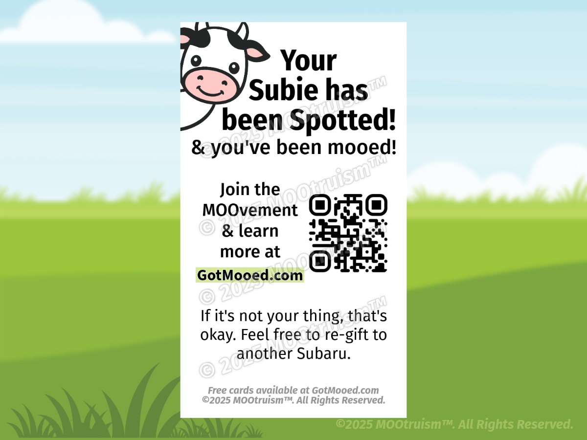 Digital You've Been Spotted! Mooing Card Image