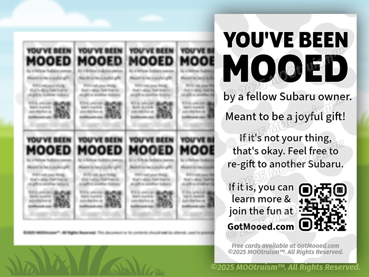 Digital You've Been Mooed Mooing Card Sheet