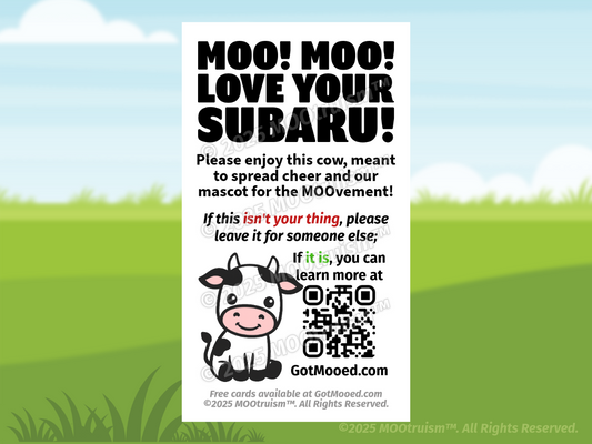 Digital Love Your Subaru Mooing Card Image